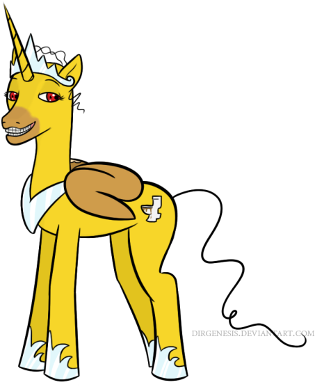 The Cutie Mark Is An Overflowing Toilet, This Pony - Cartoon (540x559)