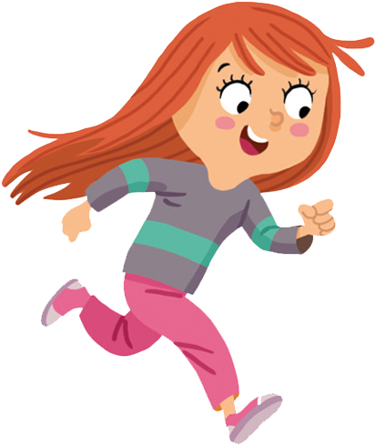 Cartoon - Running Girl - Running Girl Animation (510x595)