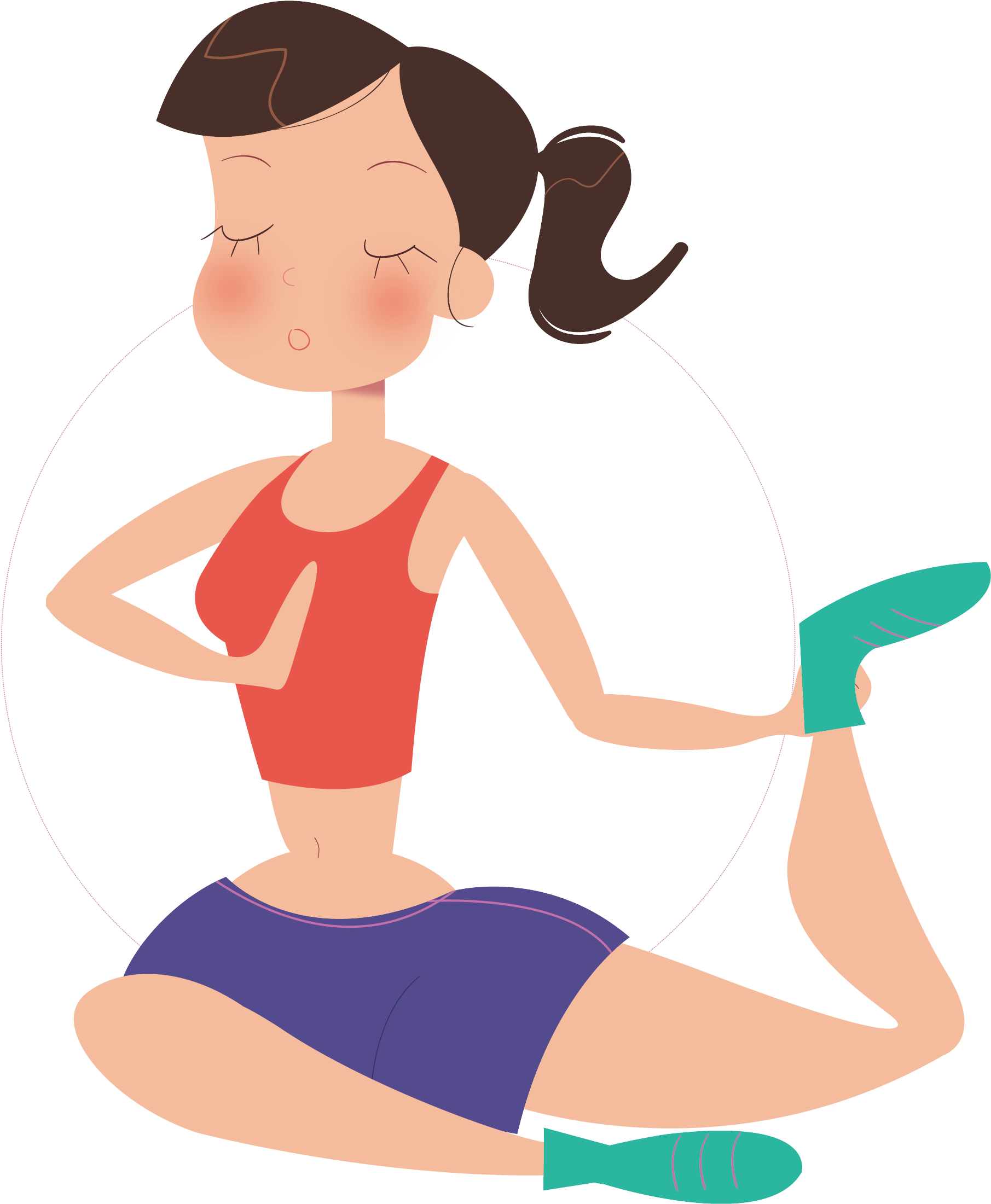 Drawing Running - Girl Yoga - Drawing Running - Girl Yoga (1810x2222)