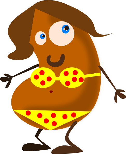 Female Bean Clip Art - Bean Clip Art (486x594)