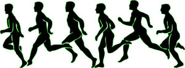 How To Set Use Runners Svg Vector - Running Clip Art (600x222)