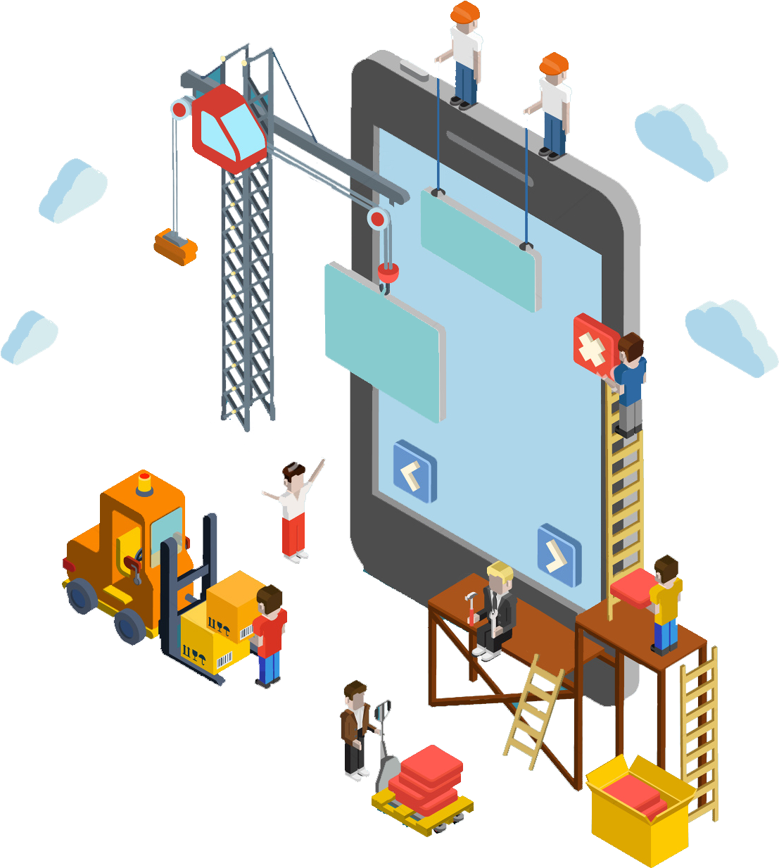 B2b Portal Developmet Service At Best Prices - Android App Development Vector (1300x1268)