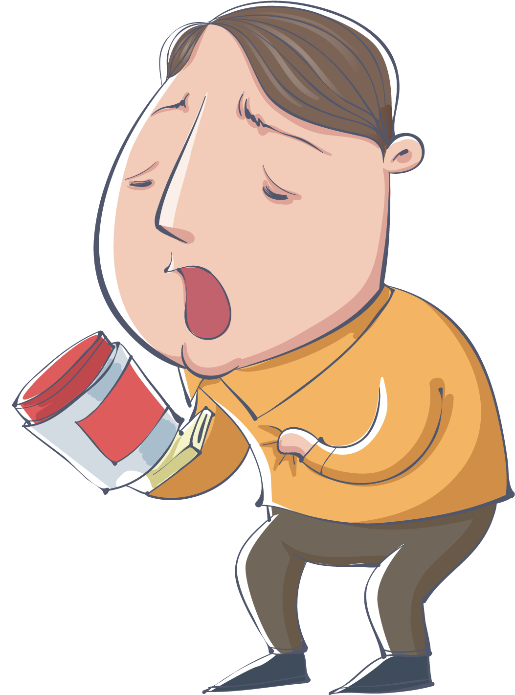 Abdominal Pain Cartoon Patient Illustration - Abdominal Pain (1500x1501)