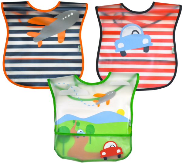 Wipe-off Bib 3pk Transportation - Green Sprouts Wipe-off Bibs - 3 Pack (1880x1880)