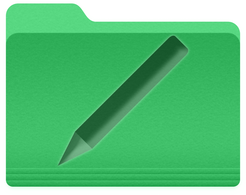 Green Pencil Folder By Icecyberfennec - Bowie Knife (996x792)