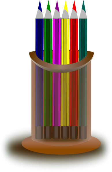 Pencils Clipart - Pencils Stand (399x600)