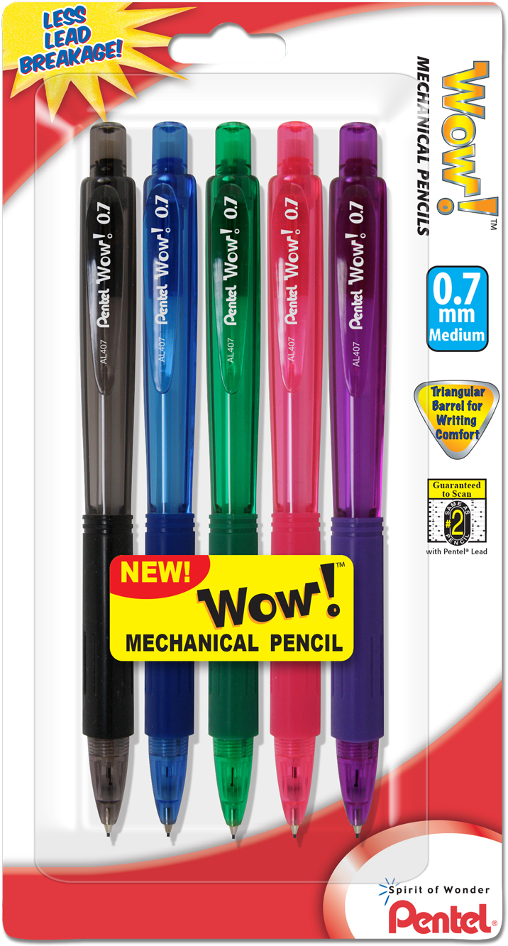 Wow Mechanical Pencil 5-pack - Pentel Mechanical Pencils 0.7 Mm (1500x1500)
