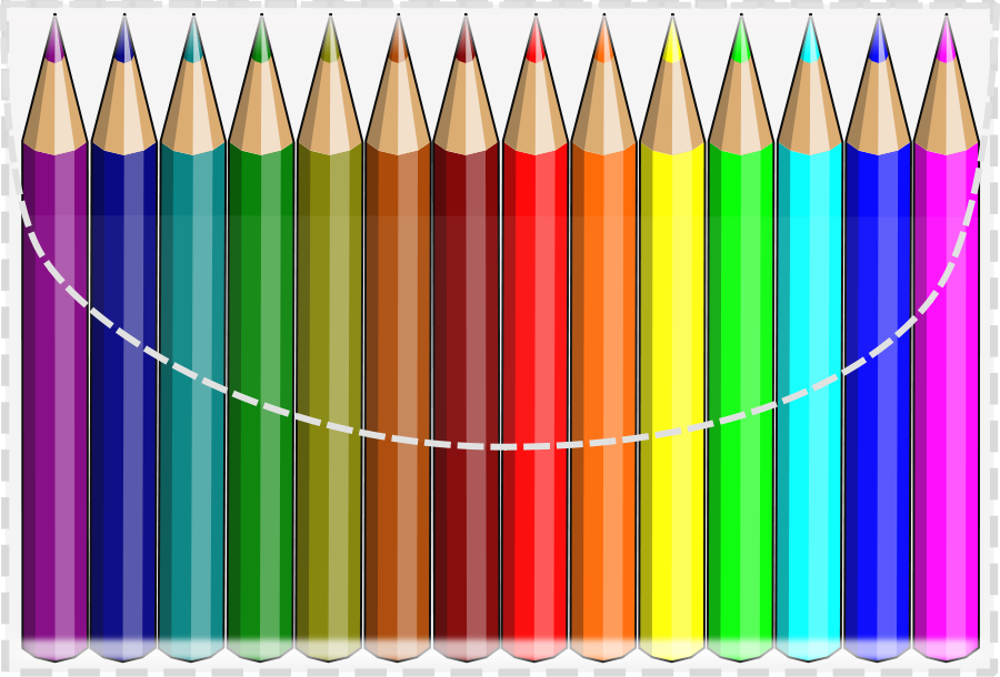 Red Clipart Colour Pencil - Pencils Clip Art (900x610)