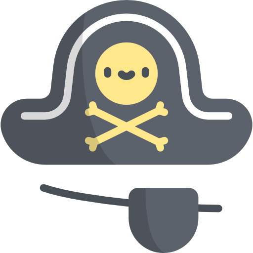 Pirate Hat Free Icon - Postage Stamp (512x512)