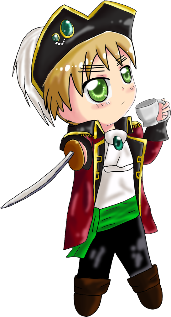Chibi Pirate England By Tealhikari - Anime Chibi Pirates (627x1048)