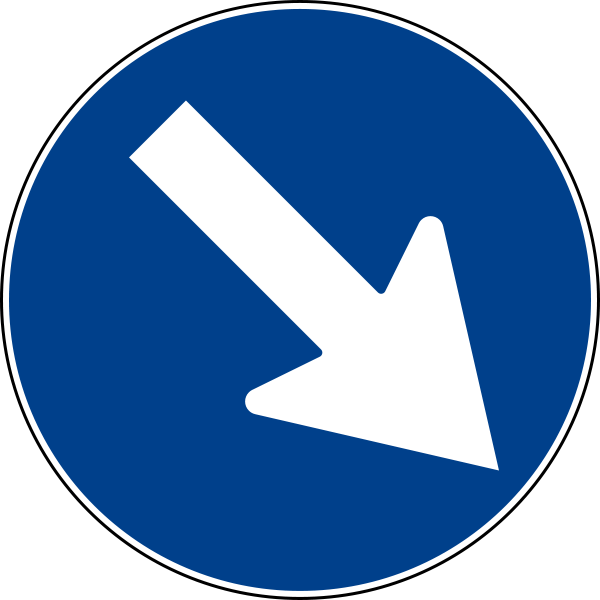 Traffic Sign With Arrows (600x600)