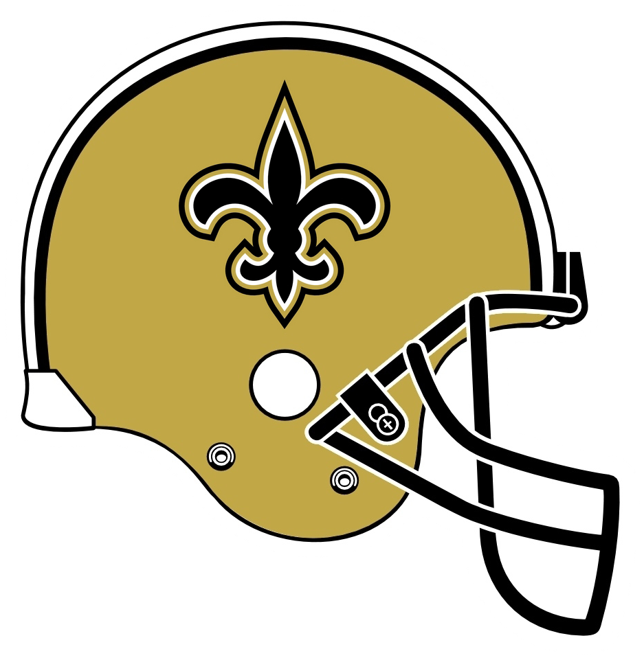 Helmet Clipart Saints - New Orleans Saints Helmet Logo (1400x1200)