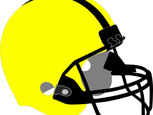 Helmet Clipart Yellow Helmet - Helmet And Football Drawing (640x480)