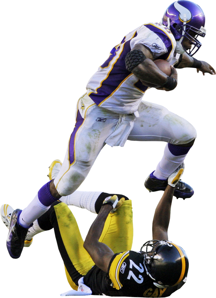 Alumni - Minnesota Vikings - - Adrian Peterson Runs Over Steeler (725x1000)