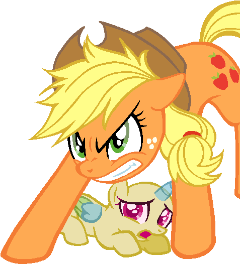 Gtfo, Boi [applejack Version] By Tech-kitten - Mlp Base With Applejack (540x540)