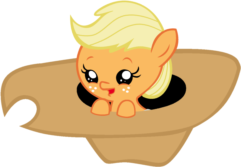 Baby Applejack In Hat By Bronyboy - My Little Pony Baby Applejack (900x703)