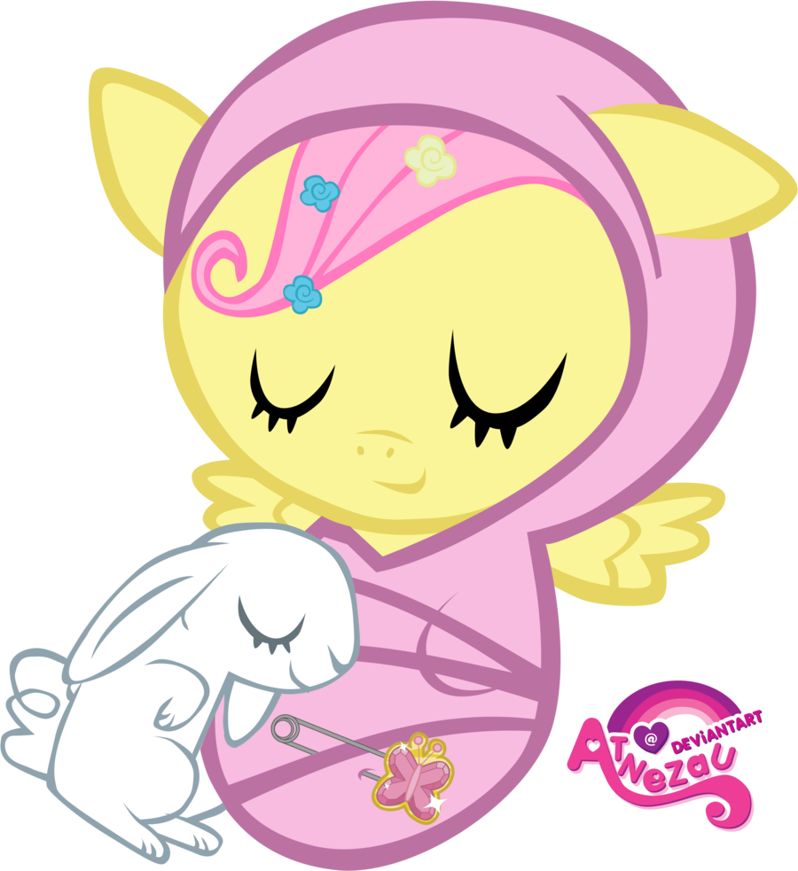Atnezau, Baby, Baby Blanket, Baby Pony, Blanket, Cute, - My Little Pony Baby Fluttershy (900x983)