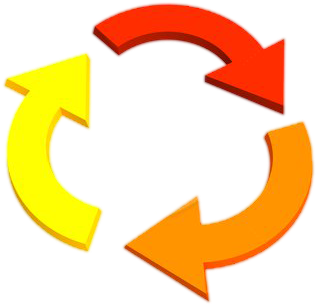 3d Arrows Showing Recycling Png Image - Cycle Arrow Clipart (400x378)