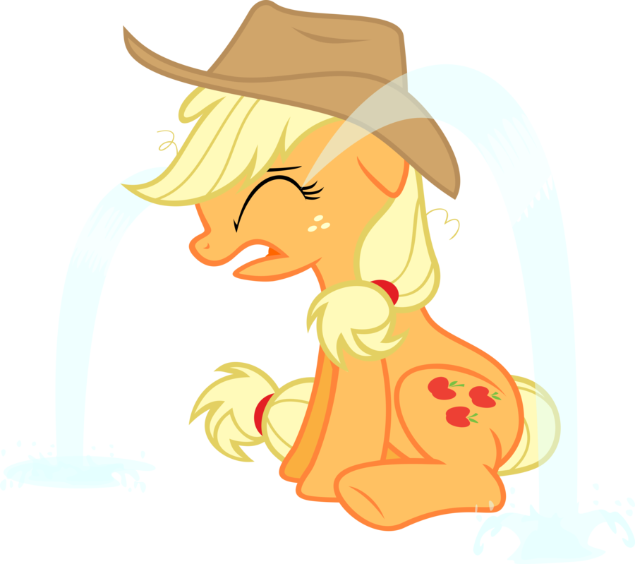 Apple Cry By Stardustxiii - Applejack With Her Hair Down (900x799)