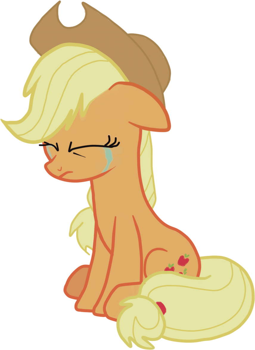 Applejack Crying Vector By Michaelsety - My Little Pony Applejack Crying (1024x1221)