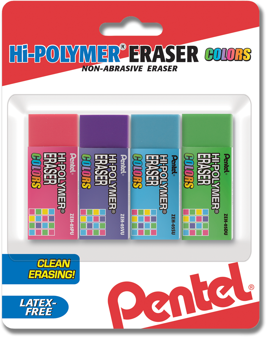 Zeh05crbp4m Small Colored Block Eraser Green Pink Sky - High Polymer Eraser Pink (1800x1800)