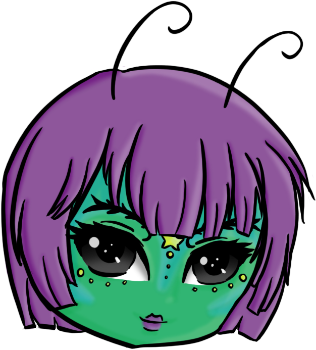 Chibi Alien Head By Molleh33 - Aliens In Anime Chibi (641x698)