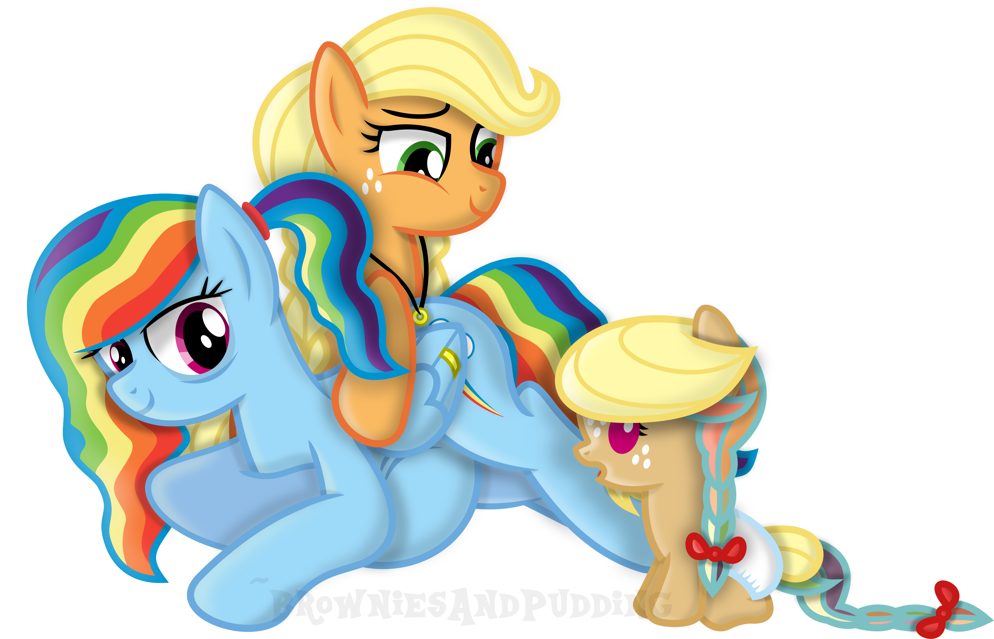 Appledash, Applejack, Artist - Rainbow Dash And Applejack Pregnant (3307x2147)