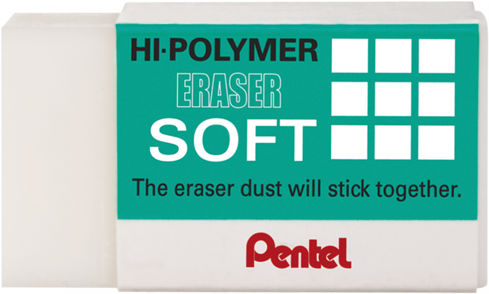 Mais Imagens - Pentel Eraser Hi Polymer Soft Medium - White Bx36 (1000x1000)