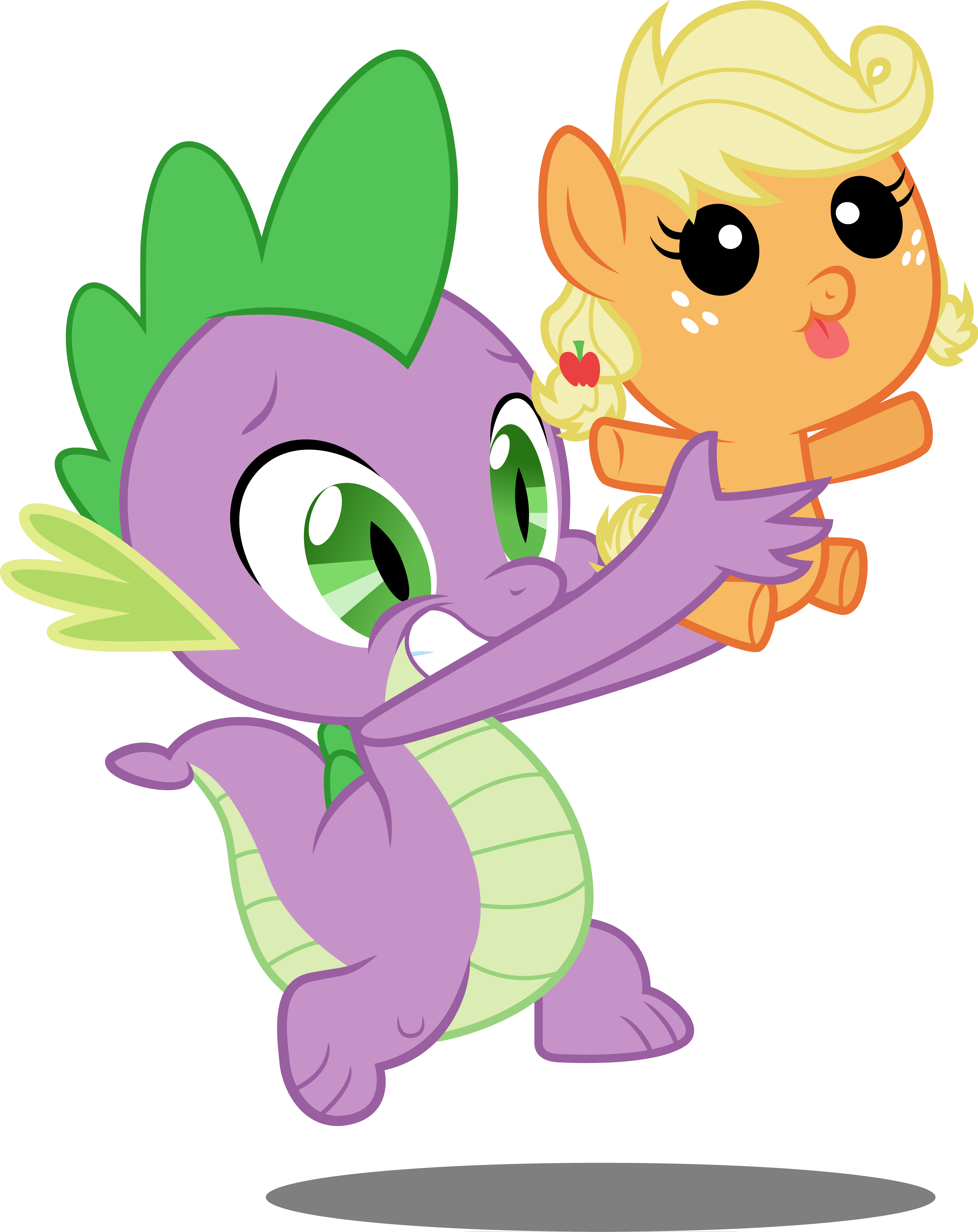 Baby Pony, Foal, Pony, Safe, Simple Background, Spike, - My Little Pony Spike Baby (5000x6301)