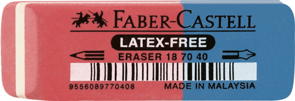 In Den Warenkorb - Faber Castell : Latex Free Eraser : Red And Blue (741x602)