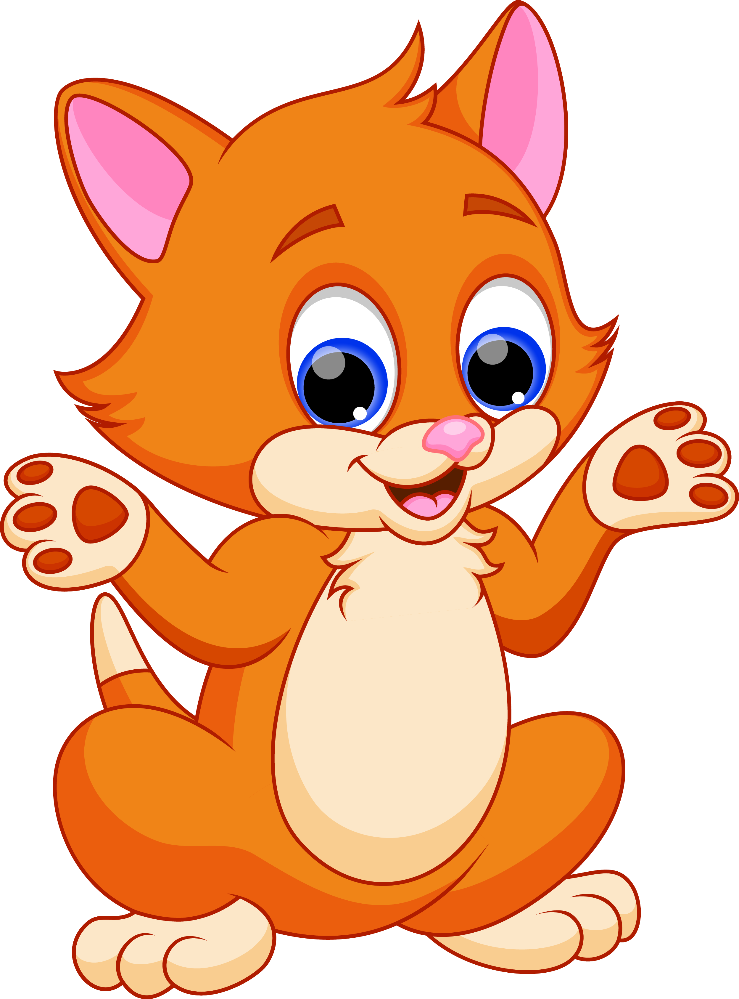 Детские Картинки, Котята, Животные, Кошки, Рисунки, - Cute Cat Cartoon Characters (2497x3373)