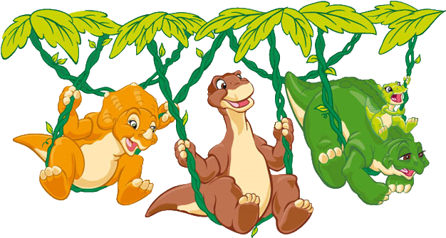 Friday-addams 5 4 The Land Before Time Dino Swing Time - Land Vor Unserer Zeit Wandtattoo (680x472)