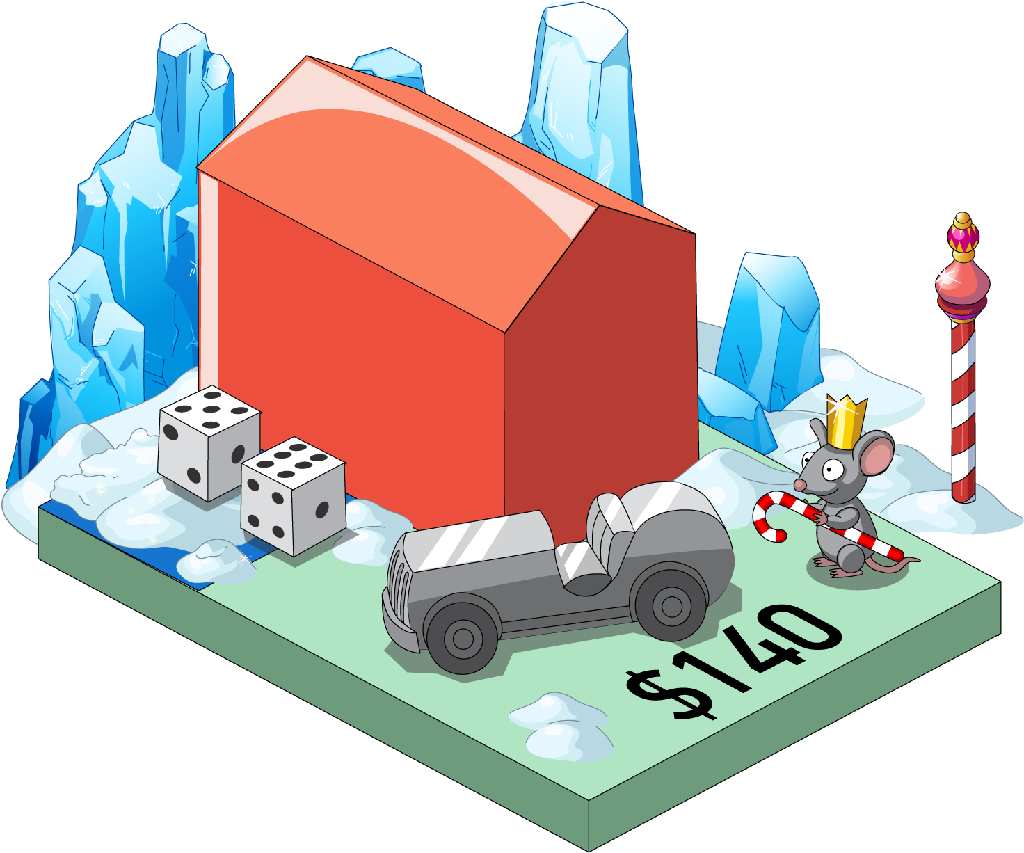 Board Game Real Estate - Toy Block (1504x1246)