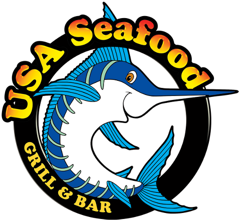 Usa Seafood Logo Large - Usa Seafood Grill And Bar (480x480)