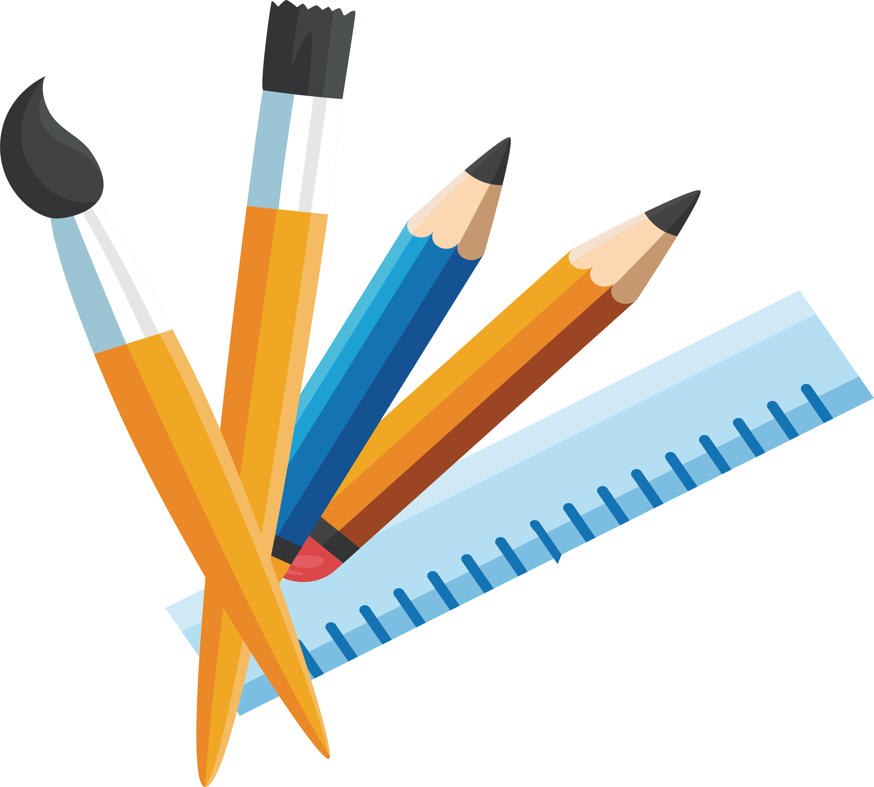 Pencil Stationery Paintbrush - Pencil (3059x2756)