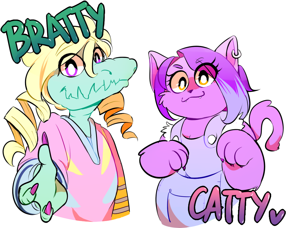 Bratty And Catty By Dinzeeyz - Undertale Bratty And Catty (1000x796)