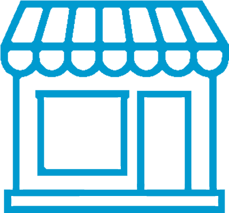 Brick & Mortar Locations That Serve Their Local Board - Retail Store Icon 3d Png (500x500)