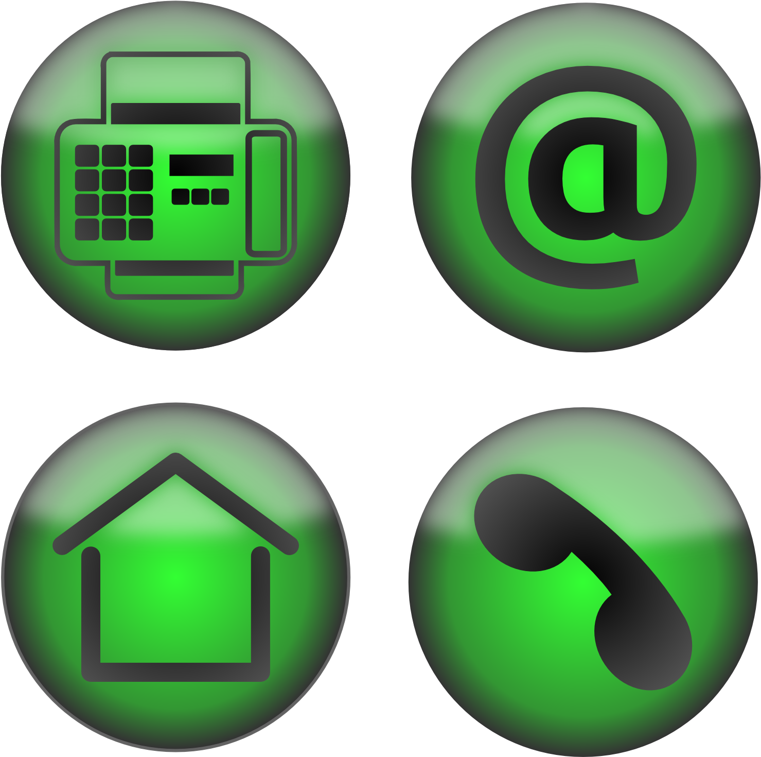Telephone Icons Images - Telephone Fax Email Icons (1589x1572)
