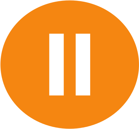 Pause Sign Icon - Fb Icon Png Orange (550x550)