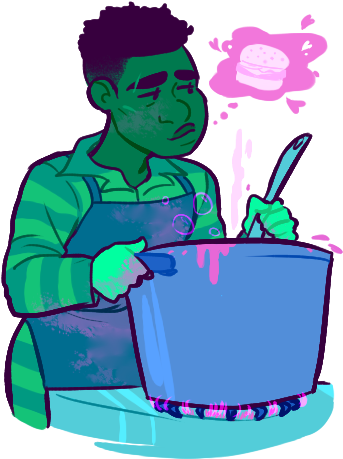 Wistful Burger Dreaming Cook Boy By Casetrippy - Wistful Burger Dreaming Cook Boy By Casetrippy (393x487)