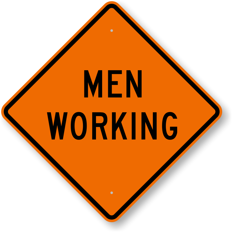 Sign Clipart Man At Work - Road Work Ahead Sign (800x800)