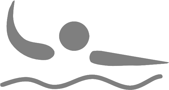 Dark Grey Swimmer Clip Art At Clker - Water Polo (600x325)