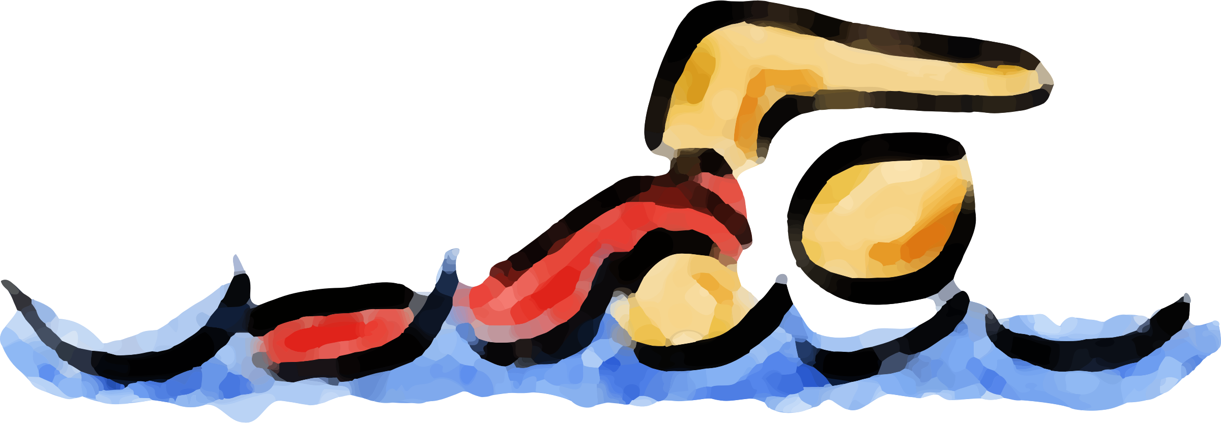 Big Image - Swim Clipart (2400x832)