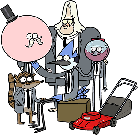 Regular Show Means Serious Business - Regular Show Family Portrait (442x432)