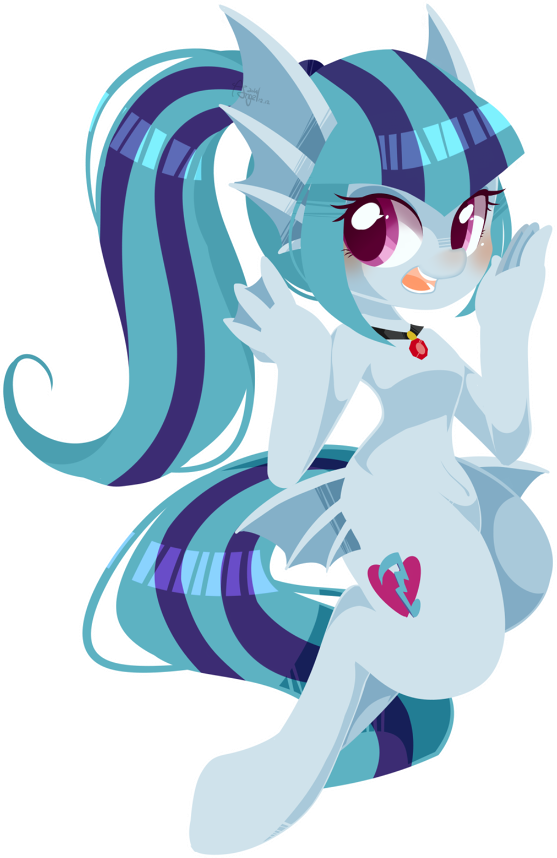 Pony Rainbow Dash Sunset Shimmer Mammal Fictional Character - Anthro Sonata Dusk (557x858)