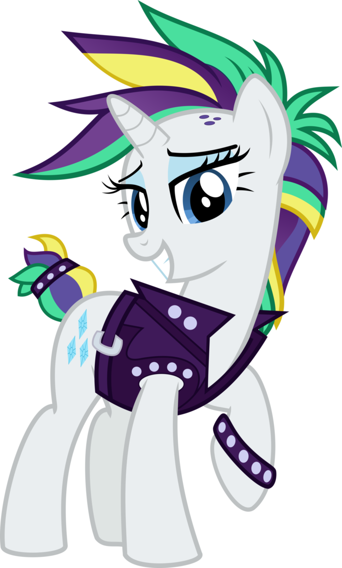 Mlp Vector - Rarity - Rarity New Punk Mane (693x1151)