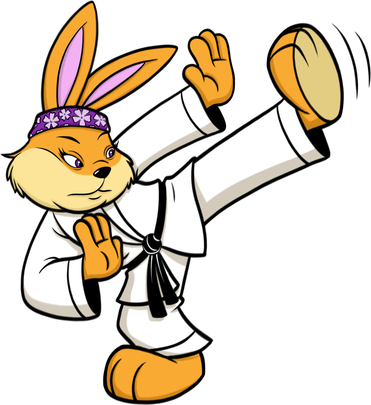 Taekwondo - Animals Playing Sports Cartoon (1449x1583)