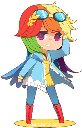 Mlp- Rainbow Dash By Niaro - Anime My Little Pony Rainbow Dash (284x430)