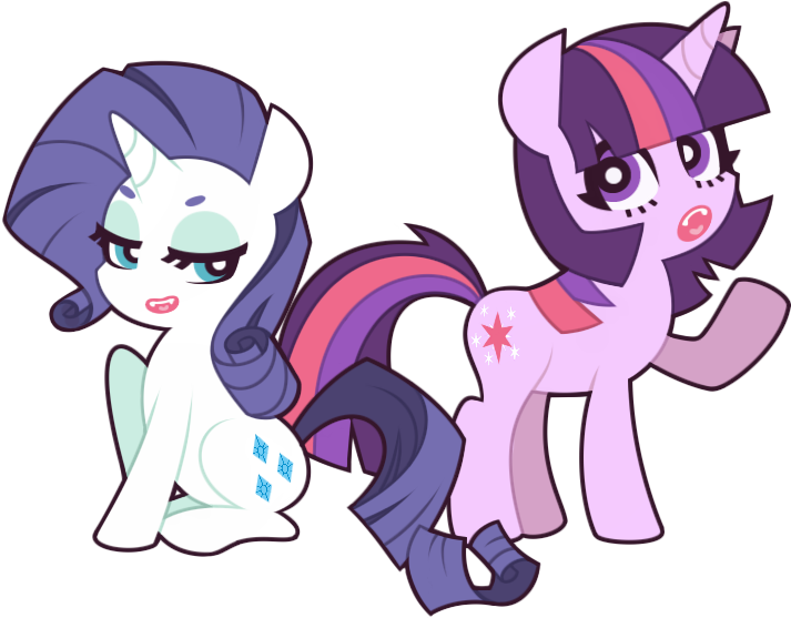 Mlp - My Little Pony Twilight And Rarity (784x610)