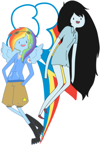 My Little Pony Friendship Is Magic Wallpaper Called - Rainbow Dash And Marceline (343x500)